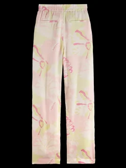 The Gia Mid-Rise Wide-Leg Printed