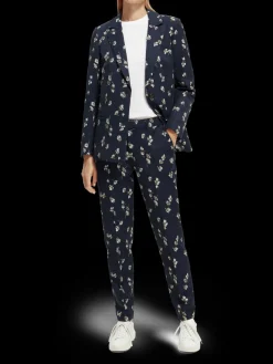 The Lowry Mid-Rise Slim Fit Jacquard Trousers