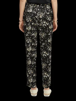 The Nina Mid-Rise Printed Tapered Trousers