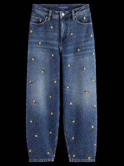 The Tide High-Rise Embroidered Balloon Fit Jeans