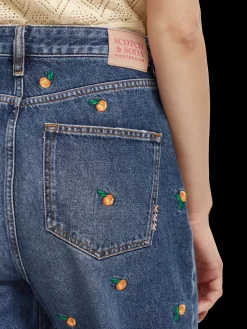 The Tide High-Rise Embroidered Balloon Fit Jeans