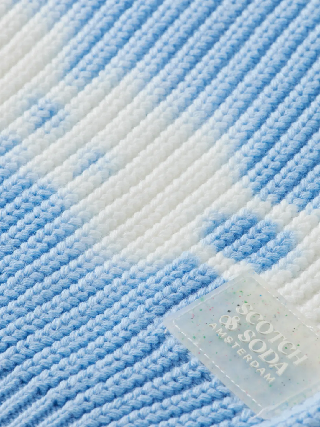 Tie-Dye Rib Knit Organic Cotton Sweater