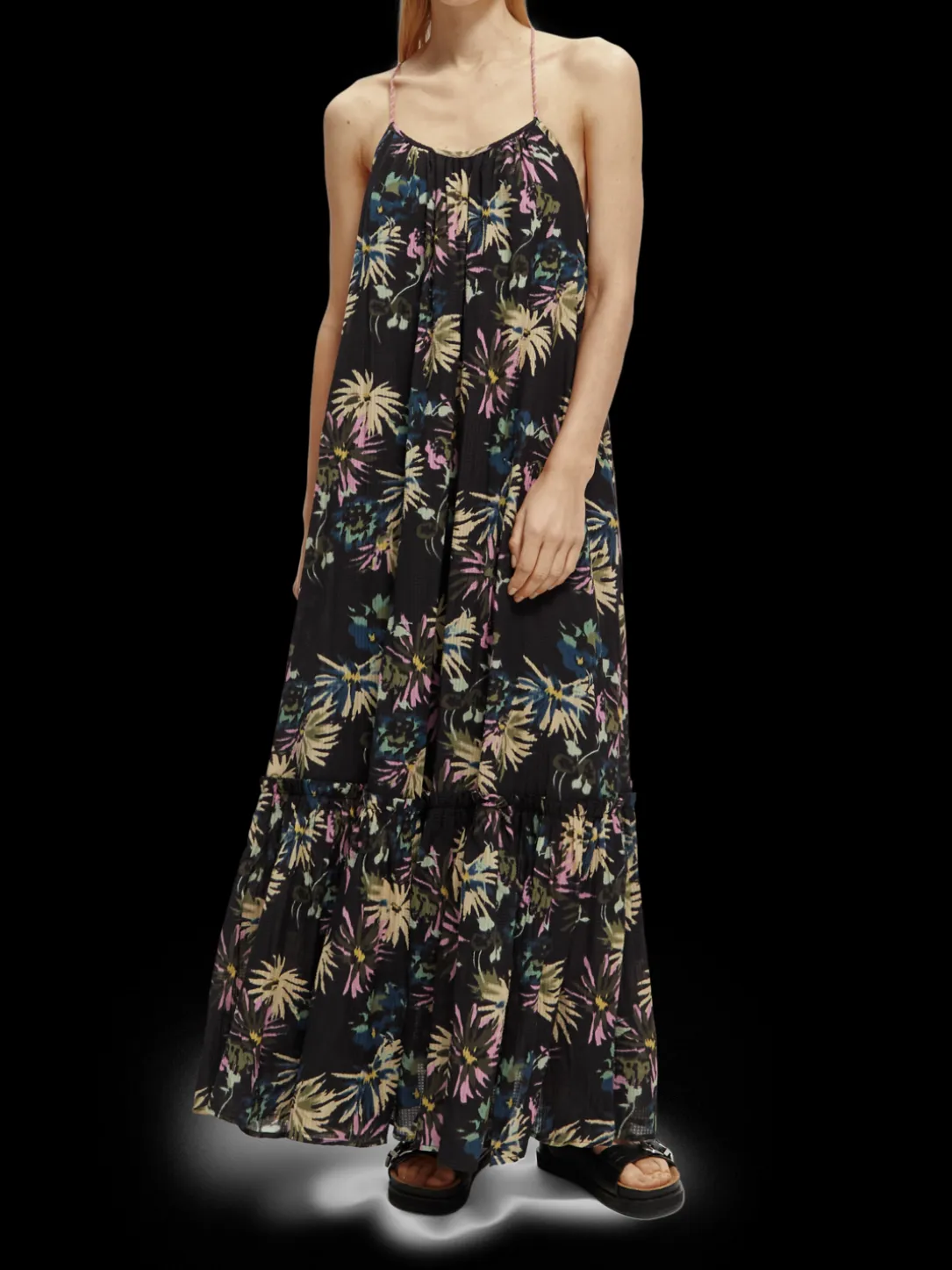 Tiered Strap Maxi Dress