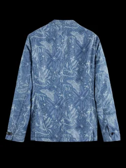 Unconstructed Allover Printed Tencel™ Blazer