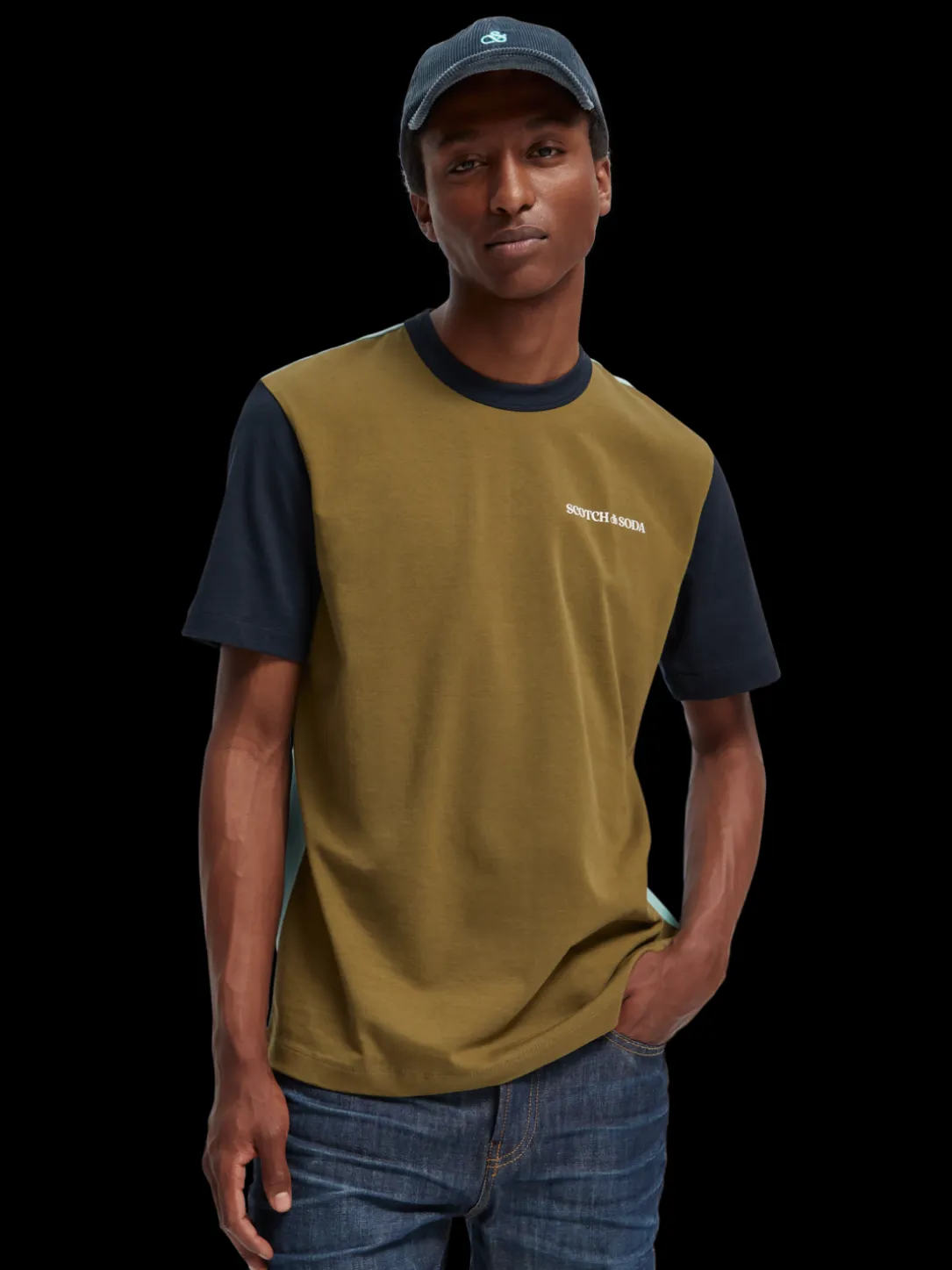 Unisex Organic Cotton Colour-Blocked T-Shirt