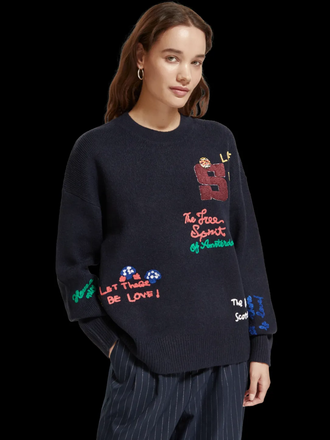 Varsity Embroidered Pullover