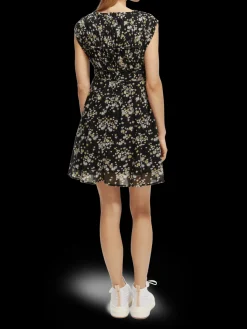 V-Neck Sleeveless Mini Dress