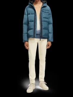 Water-Repellent Hooded Puffer Jacket