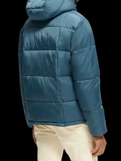 Water-Repellent Hooded Puffer Jacket