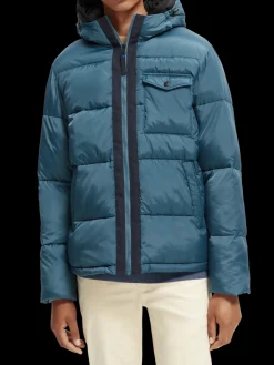 Water-Repellent Hooded Puffer Jacket