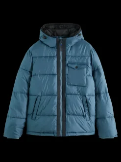 Water-Repellent Hooded Puffer Jacket