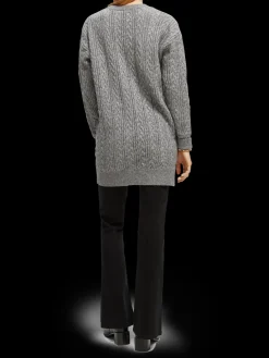 Wool-Blended Cable Knit Cardigan