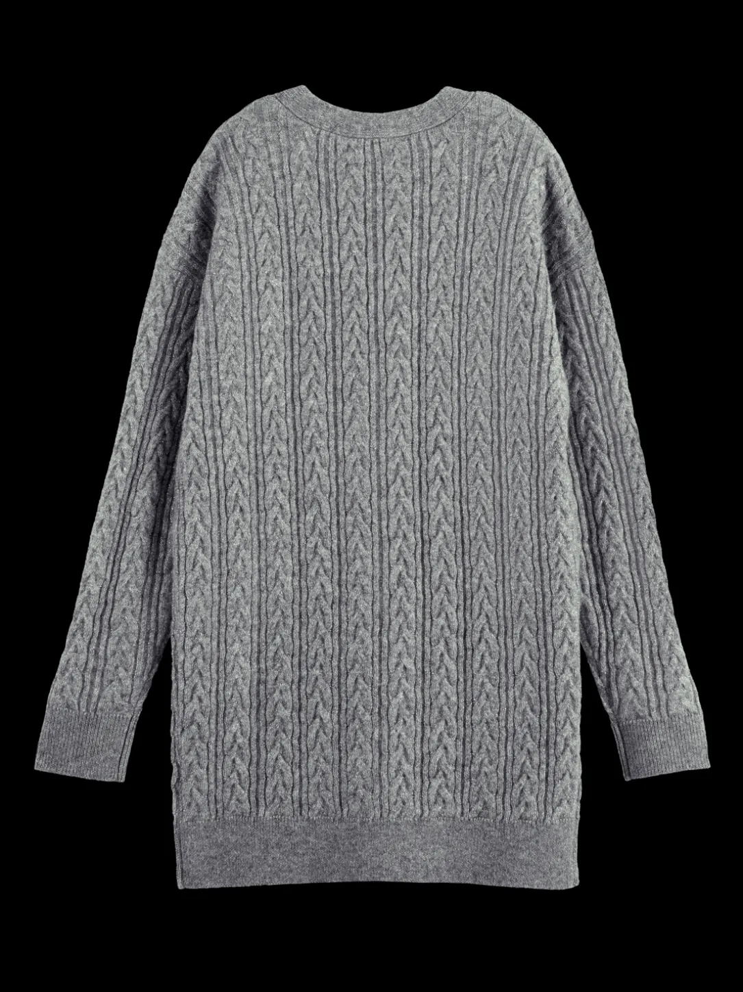 Wool-Blended Cable Knit Cardigan