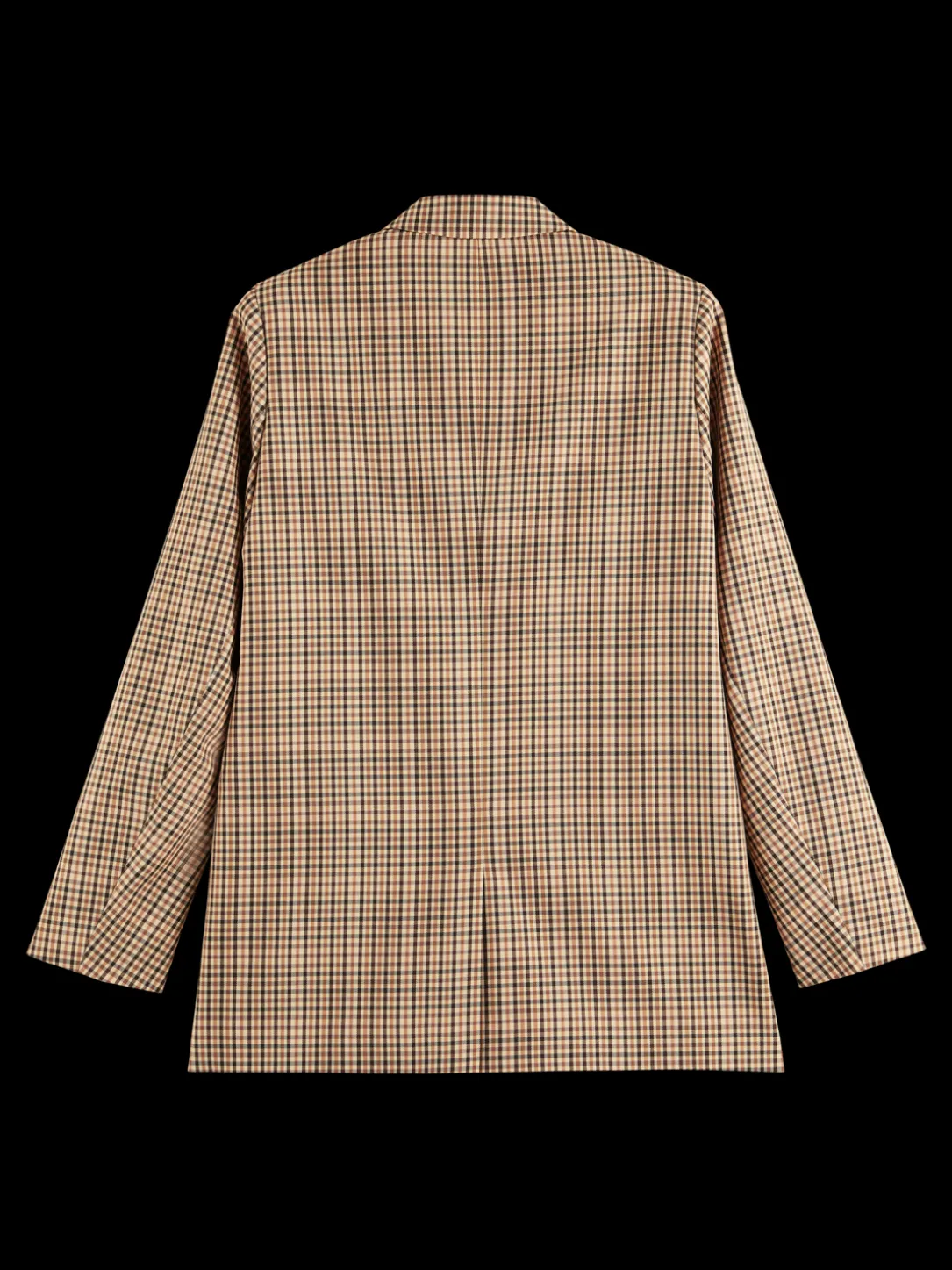 Yarn-Dyed Double-Breasted Checked Blazer