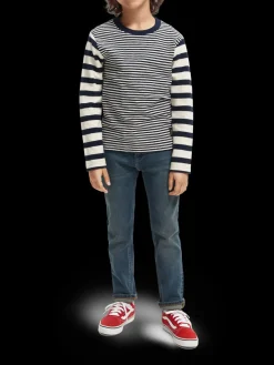 Yarn-Dyed Organic Cotton Long-Sleeved T-Shirt