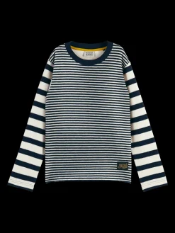Yarn-Dyed Organic Cotton Long-Sleeved T-Shirt