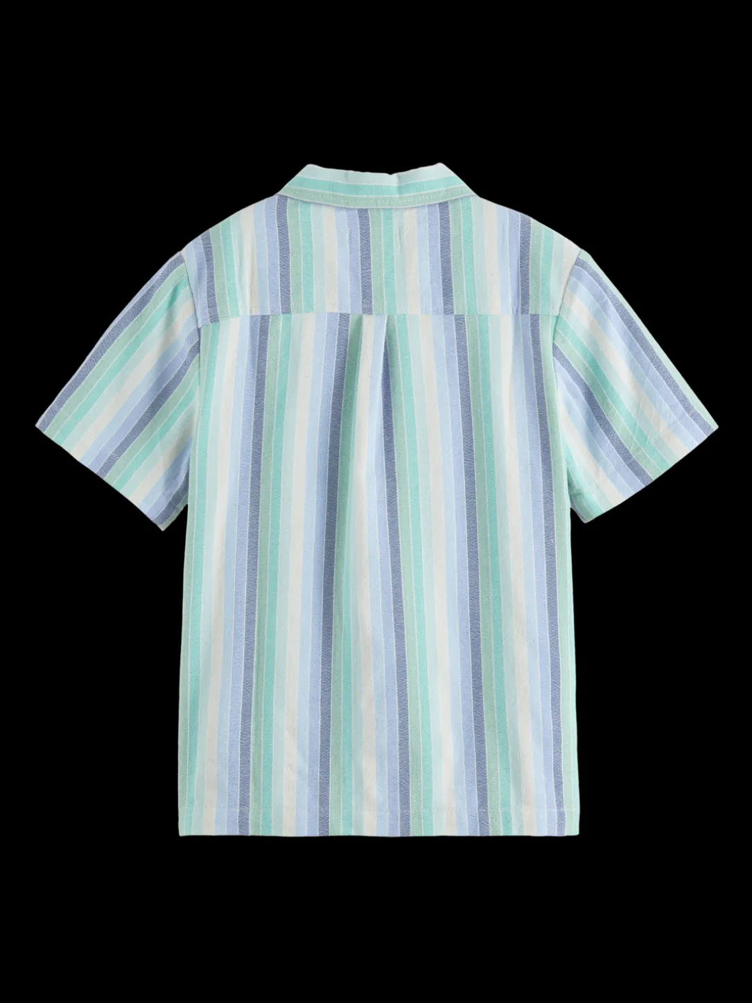 Yarn-Dyed Stripe Short-Sleeved Shirt